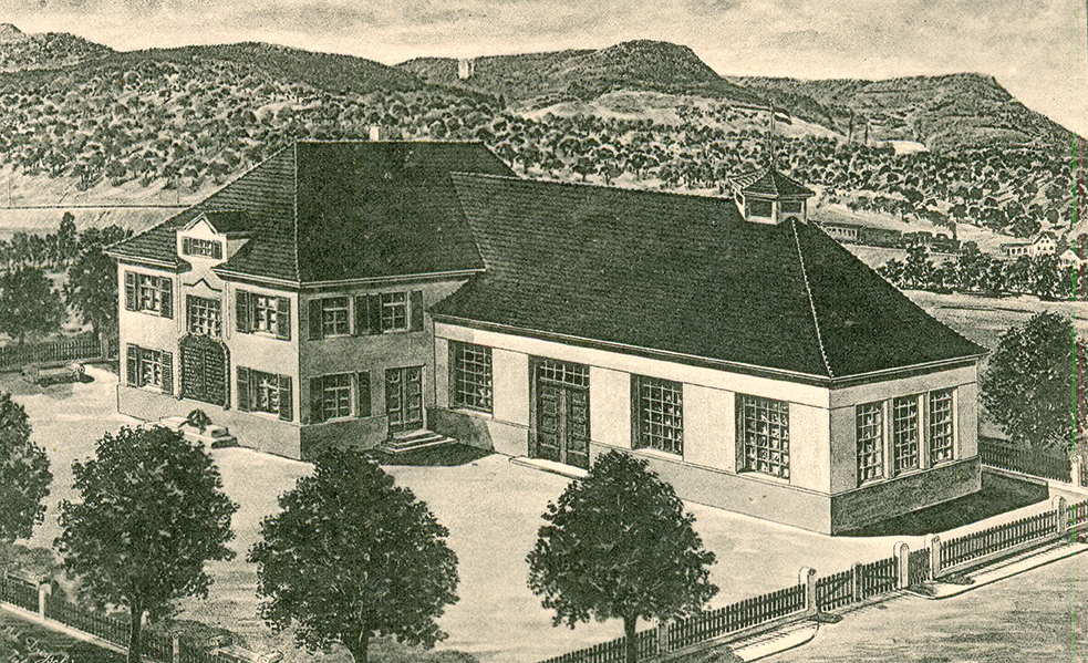Abb. 6: Geplanter Anbau einer Turn- und Sängerhalle in den 1930er-Jahren. Es blieb bei der Idee, da die Mittel fehlten.